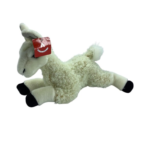 Aurora Realistic Llama Alpaca Plush Stuffed Animal Laying Lying Down NWT Cream - Picture 1 of 10